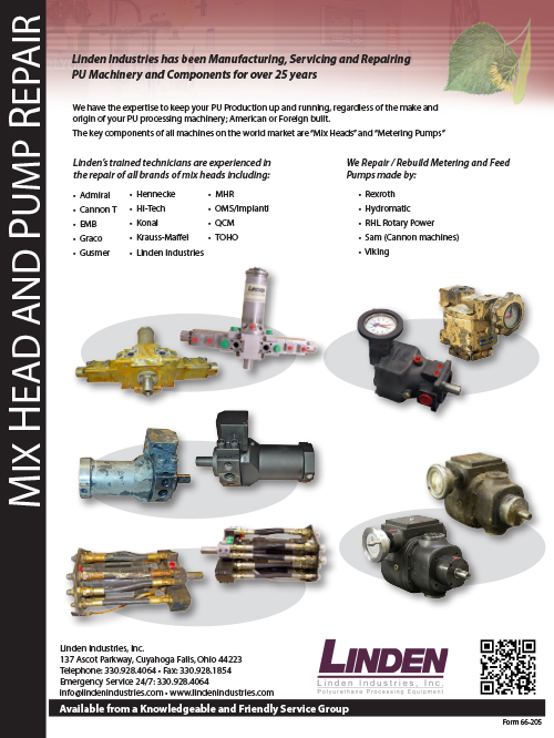 Mix head and pump repair